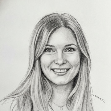 Emilia Kozłowska - portret rysowany węglem