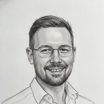 Maciej Aniserowicz - portret rysowany węglem